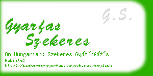 gyarfas szekeres business card